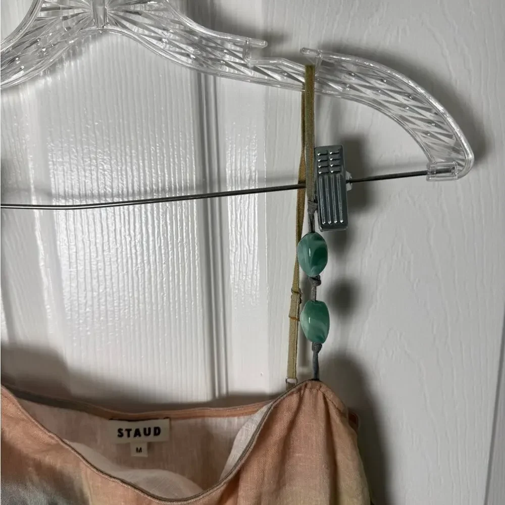 Staud Laura Linen Maxi Dress in Pastel Clouds M - Picture 5 of 12